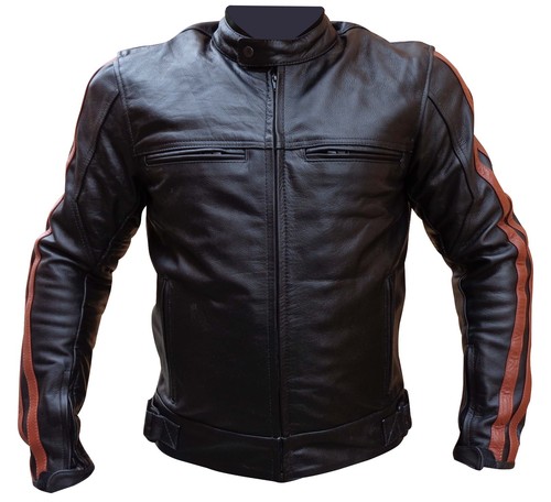 Men leather motorcycle - men's,