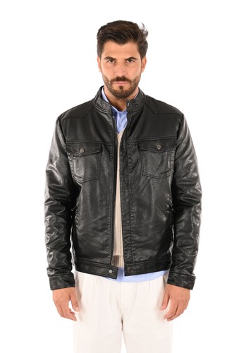 Men winter leather - leather, jacket